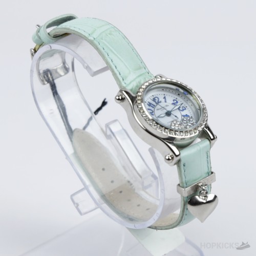 Alessandra Olla Pastel Blue Heart Charm Dress Watch