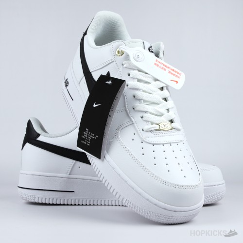 Nike Air Force 1 Low '07 White Black Pebbled Leather