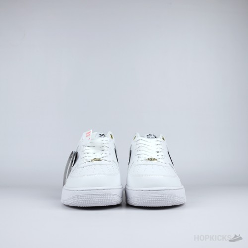 Nike Air Force 1 Low '07 White Black Pebbled Leather