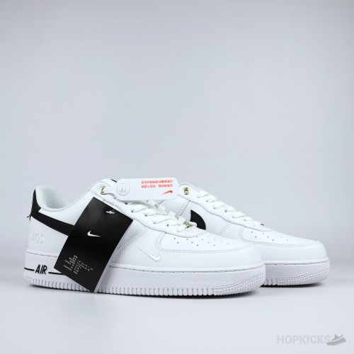 Nike Air Force 1 Low '07 White Black Pebbled Leather