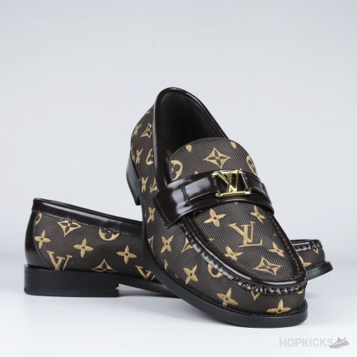 LV Major Loafer Embroidered Monogram Brown (1:1)