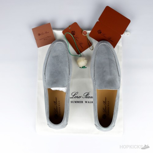 Loro Piana Summer Walk Loafers Suede Grey (1:1)