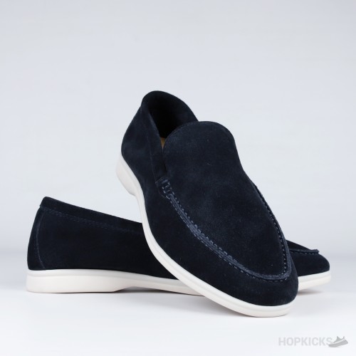 Loro Piana Summer Walk Loafers Suede Blue (1:1)