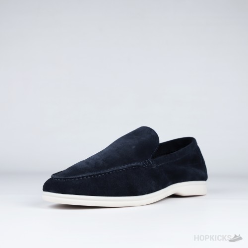Loro Piana Summer Walk Loafers Suede Blue (1:1)