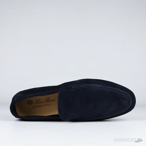 Loro Piana Summer Walk Loafers Suede Blue (1:1)