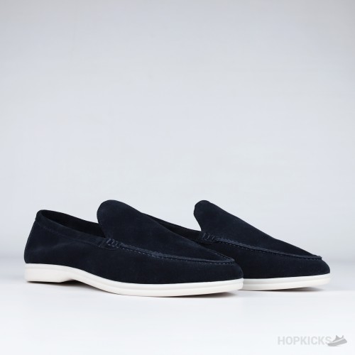 Loro Piana Summer Walk Loafers Suede Blue (1:1)