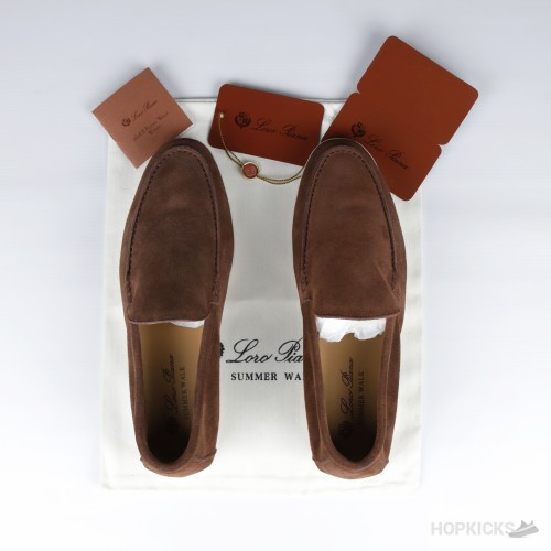 Loro Piana Summer Walk Loafers Suede Brown (1:1)