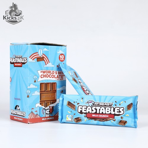 Feastables | MrBeast | Milk Crunch With Puffed Rice Chocolate Bar 60g Feastables | MrBeast | Milk Crunch With Puffed Rice Chocolate Bar 60g