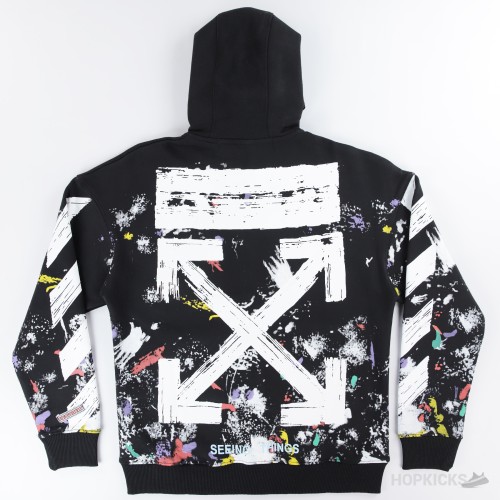 OFF-WHITE Galaxy Brushed Zip Up Hoodie