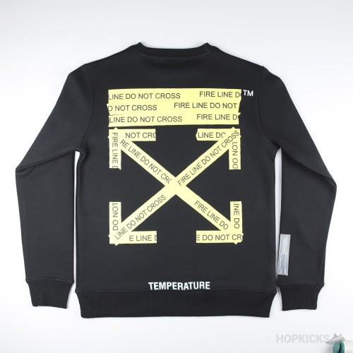 Off-White Fire Tape Sweatshirt Black