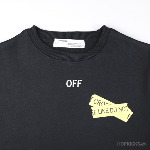 Off-White Fire Tape Sweatshirt Black