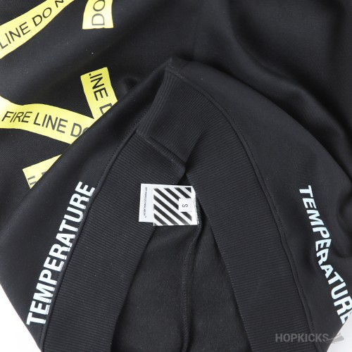 Off-White Fire Tape Sweatshirt Black