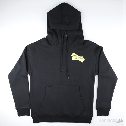 OFF-WHITE Fire Tape Hoodie Black