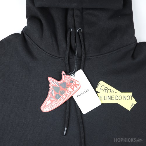 OFF-WHITE Fire Tape Hoodie Black