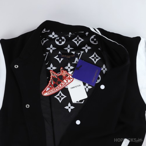 LV Leather Signature Varsity Jacket
