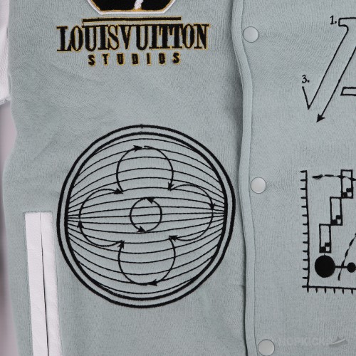 Louis Vuitton Varsity Leather Blouson Aqua