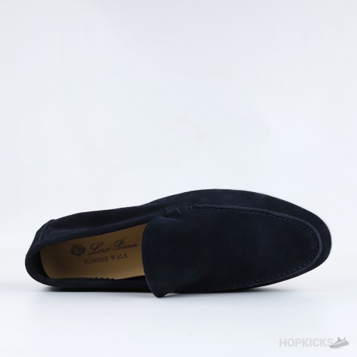 Loro Piana Summer Walk Loafers Suede Blue