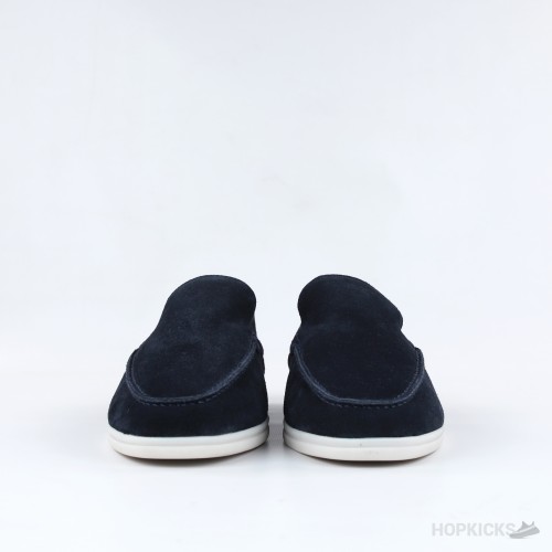 Loro Piana Summer Walk Loafers Suede Blue