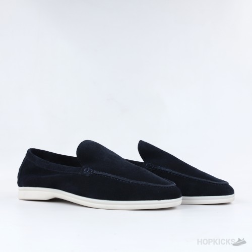 Loro Piana Summer Walk Loafers Suede Blue