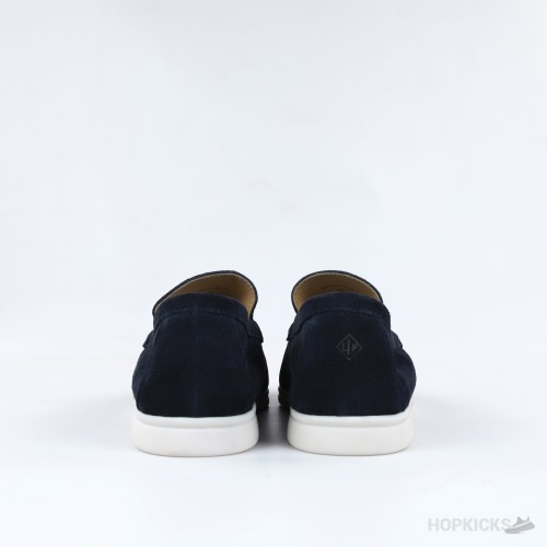 Loro Piana Summer Walk Loafers Suede Blue