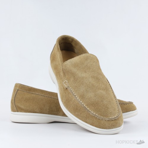 LoroPiana Summer Walk Loafers Suede Beige