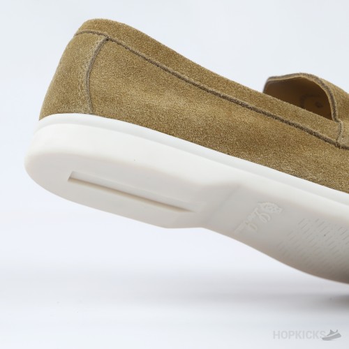 LoroPiana Summer Walk Loafers Suede Beige
