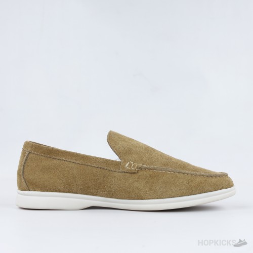 LoroPiana Summer Walk Loafers Suede Beige