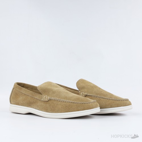 LoroPiana Summer Walk Loafers Suede Beige