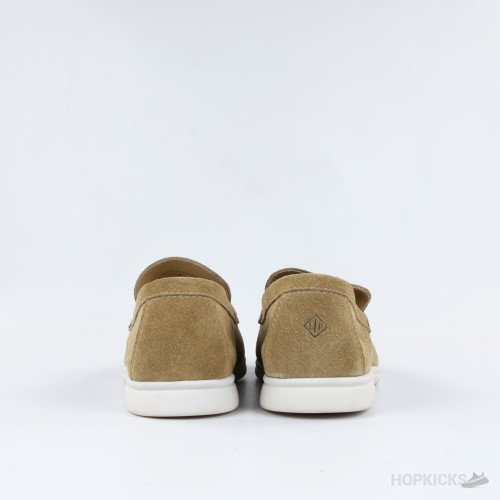 LoroPiana Summer Walk Loafers Suede Beige
