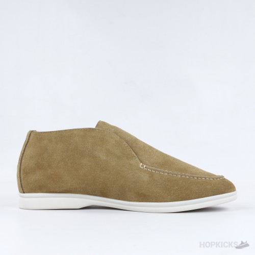 Loro Piana Open Walk Suede Ankle Boots - Beige/Sand