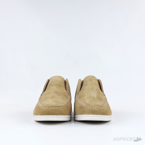 Loro Piana Open Walk Suede Ankle Boots - Beige/Sand