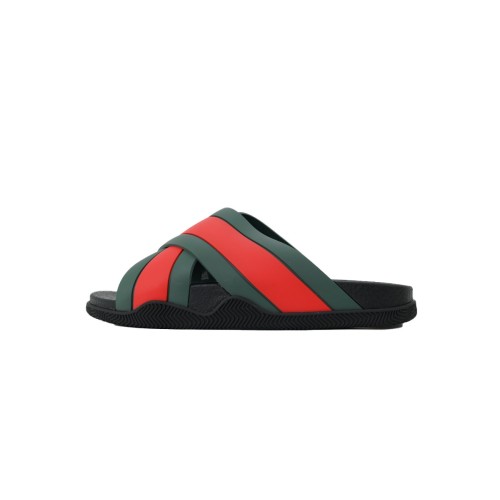 GUCCI Rubber Slide Sandal Red and Green (Top tier 1:1 On pre order)