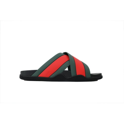 GUCCI Rubber Slide Sandal Red and Green (Top tier 1:1 On pre order)