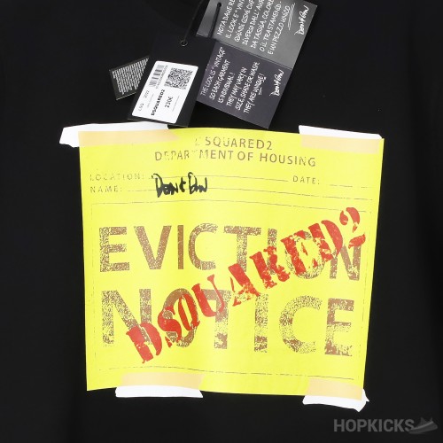 Dsquared2 Eviction Notice Black T-Shirt
