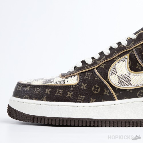 Air Force 1 Low x LV Monogram Brown Damier Azur