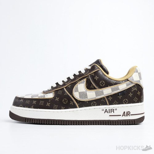 Air Force 1 Low x LV Monogram Brown Damier Azur