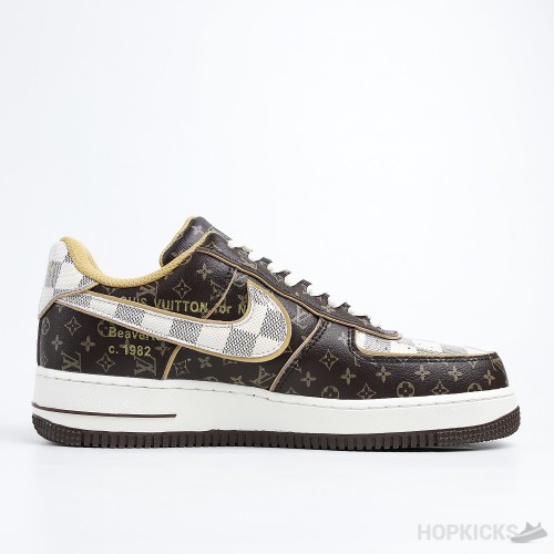 Air Force 1 Low x LV Monogram Brown Damier Azur