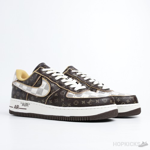 Air Force 1 Low x LV Monogram Brown Damier Azur