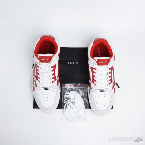 AMIRI Skel Panelled low Top White Red