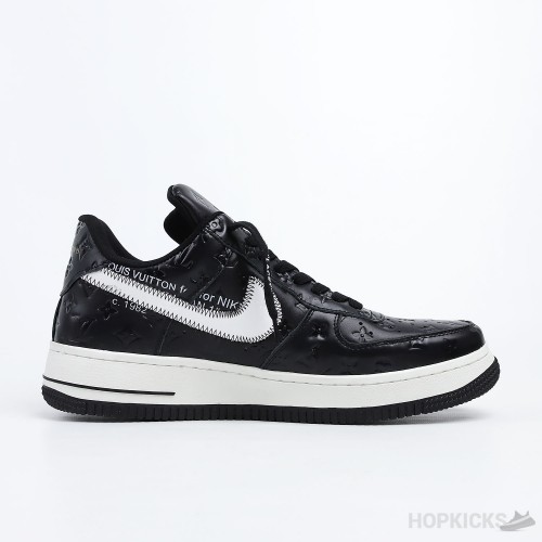 LV x Air Force 1 Trainer Sneaker Black White (Premium Batch)