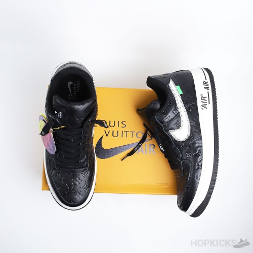 LV x Air Force 1 Trainer Sneaker Black White (Premium Batch)