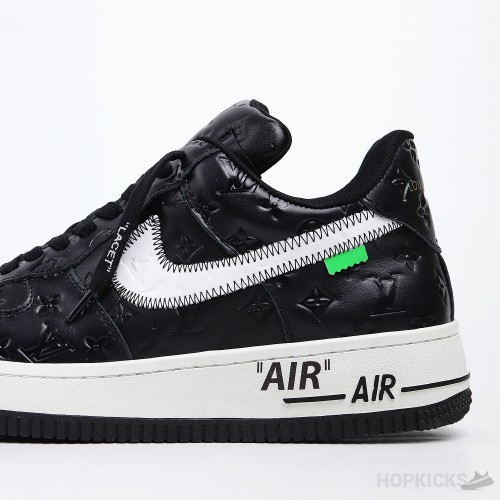 LV x Air Force 1 Trainer Sneaker Black White (Premium Batch)