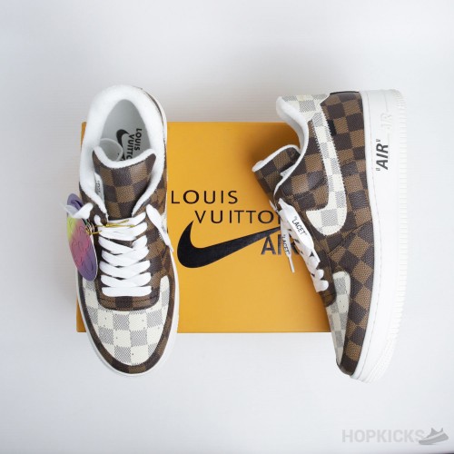 LV x Air Force 1 Low Monogram Brown Damier Azur (Premium Batch)