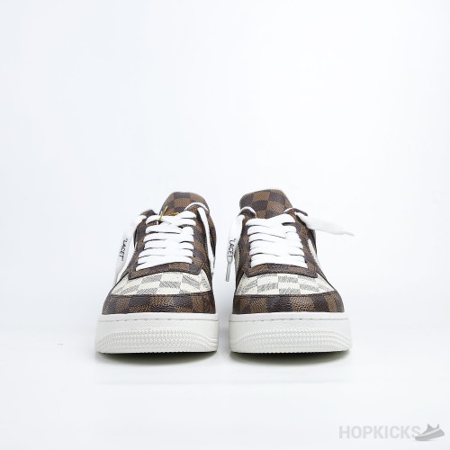 LV x Air Force 1 Low Monogram Brown Damier Azur (Premium Batch)