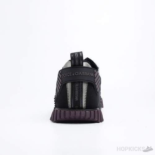 D&GG Silver and Black NS1 Sneakers