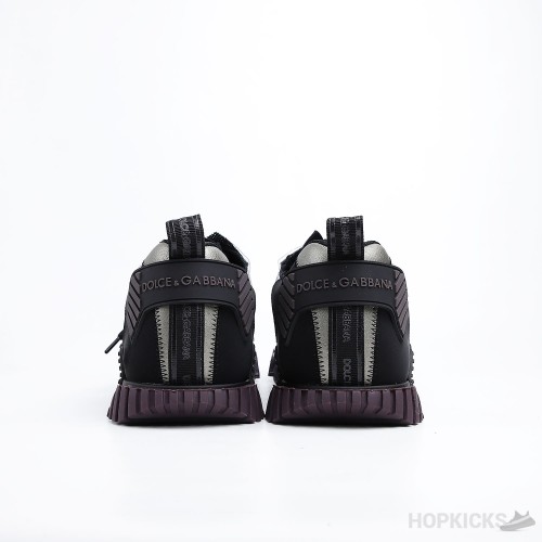 D&GG Silver and Black NS1 Sneakers