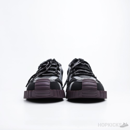 D&GG Silver and Black NS1 Sneakers