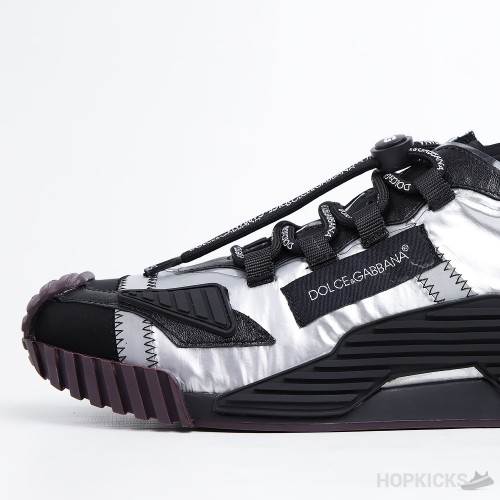 D&GG Silver and Black NS1 Sneakers