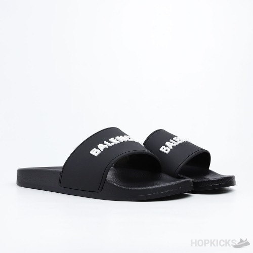 Balenciaga Pool Slide Black White