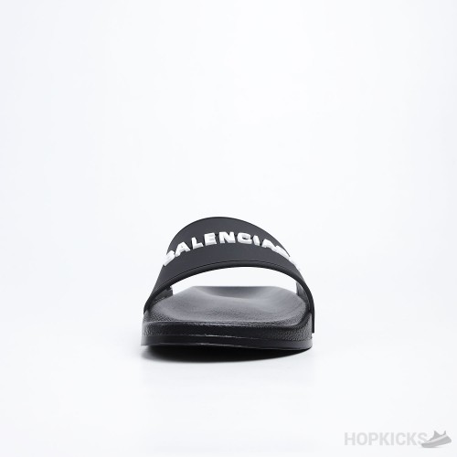 Balenciaga Pool Slide Black White